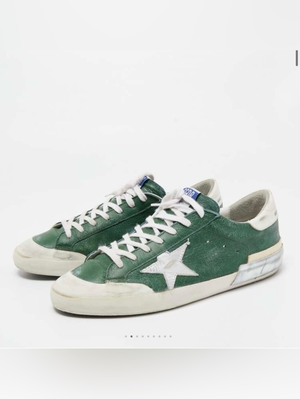 Golden Goose Green multi-foxing Leather Superstar Sneakers Size 44 US 11